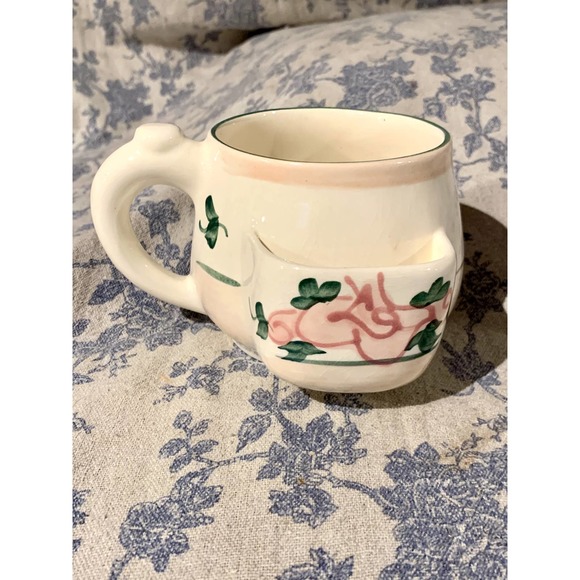 Vintage Pottery by Levine Mug with Teabag Holder Patent #277354 - Picture 3 of 6